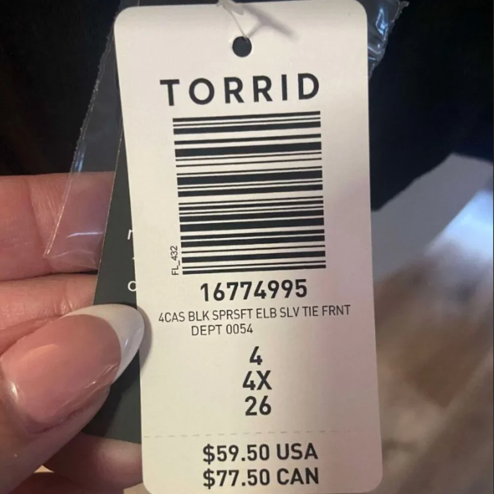 Torrid size 4 NWT Black Super Soft Surplice Romper - Picture 7 of 7